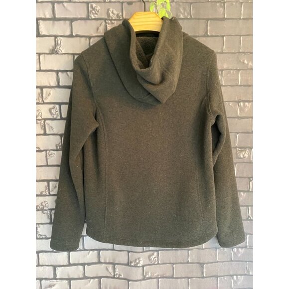 The North Face Women's Sherpa Lined Gray Cresent Hooded Pullover S - Picture 5 of 7
